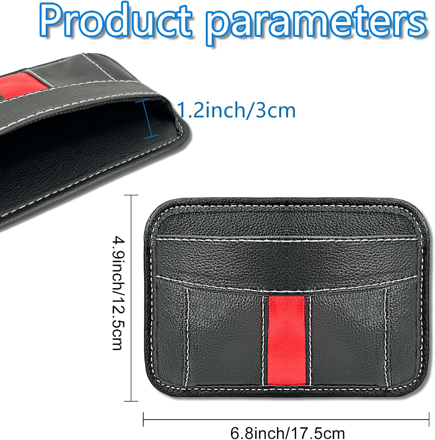 Car Side Pocket Organizer, Auto Seat Pockets PU Leather Pen Phone Holder Tray Pouch Used for Car Door, Window, Console, Seat -Fits to Organize Document, Registration, Notepad, Gadgets, Pen