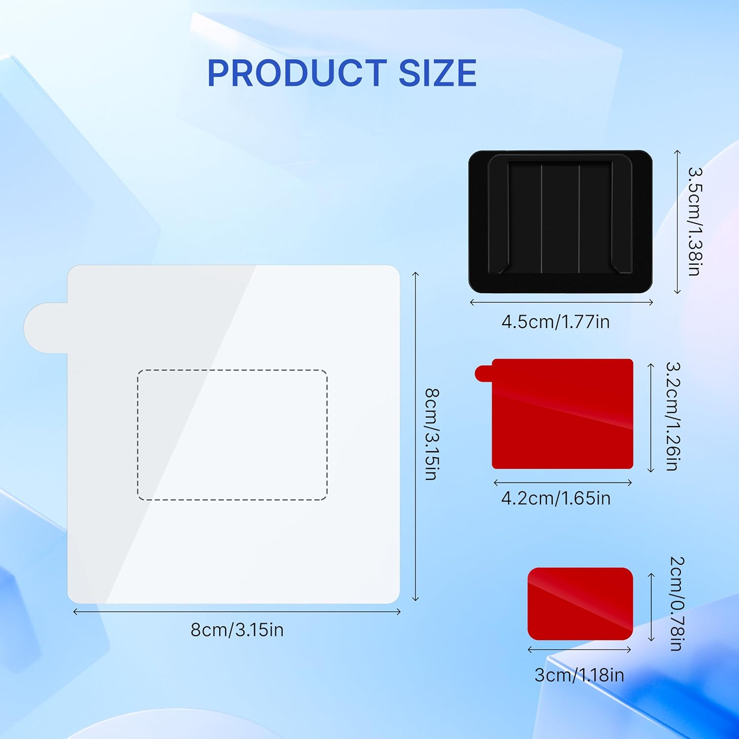 Miofive S1 Series Double-Sided Adhesive Dash Cam Mounts - 2 Mounts, 3 Spare Adhesives (Front & Rear), 6 Static Stickers, Replaceable Accessories image number 4