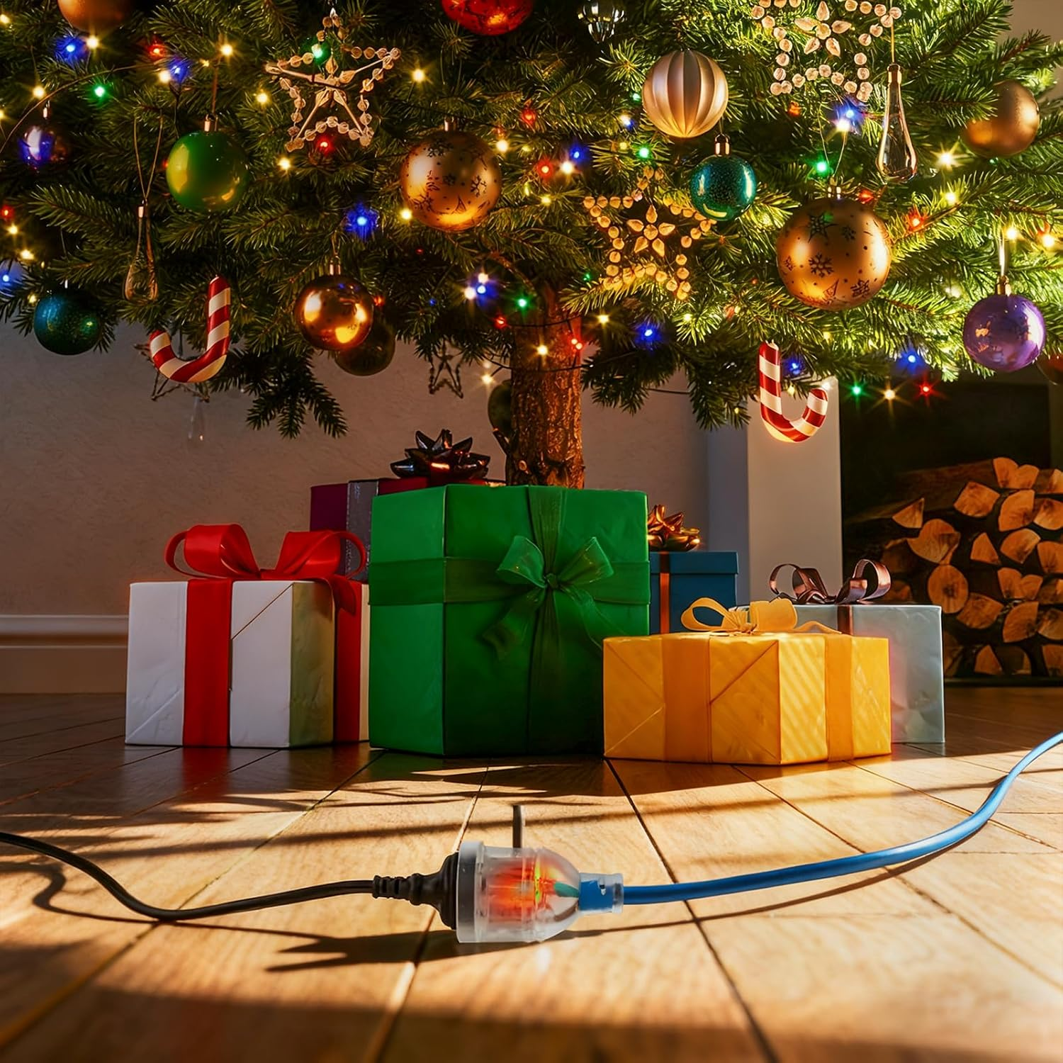 EP 4V-75/V-750.6/1.0Kv 3G1.5Mm2 Australian 3-Core Extension Cord, 20M Blue Cable, LED Indicator, 3600W, 15A image number 4