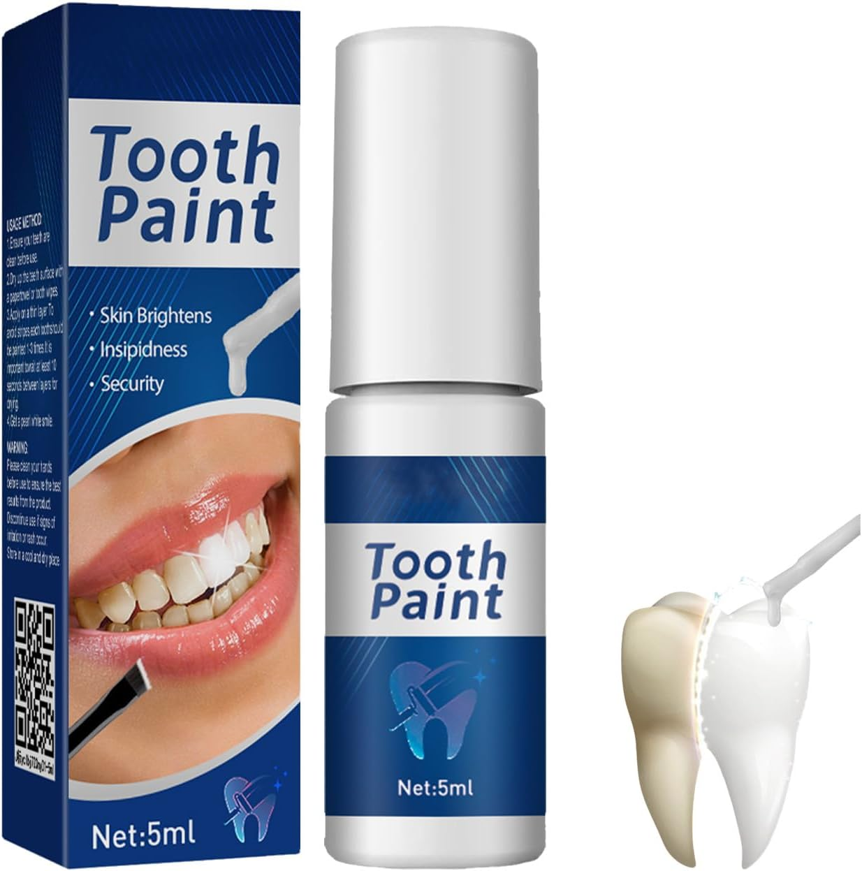 Instant Teeth Whitening Paint, Tooth Cleaning Coating Is Gentle and Non Irritating Reducing, Stain Removal, Instant Whitening Dental Lacquer, Effective Teeth Whitening Essencing Gel Pens (2Pcs)