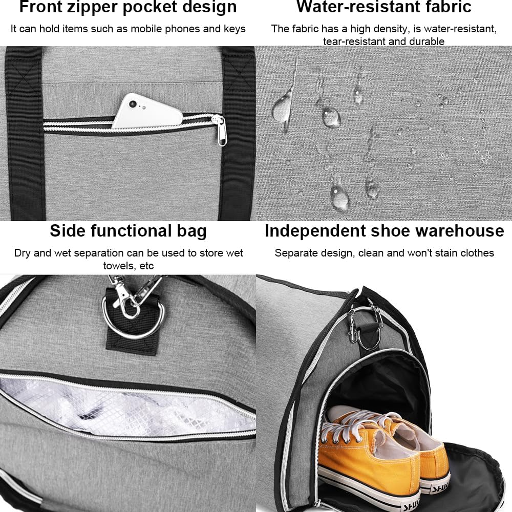 HHWRT Garment Duffle Bag, Garment Bags, 2-In-1 Garment Bag, Garment Bags for Travel, Duffle for Travel Hanging Clothes, Travel Suitcase Suit, with 10 Shoe Pouch image number 1