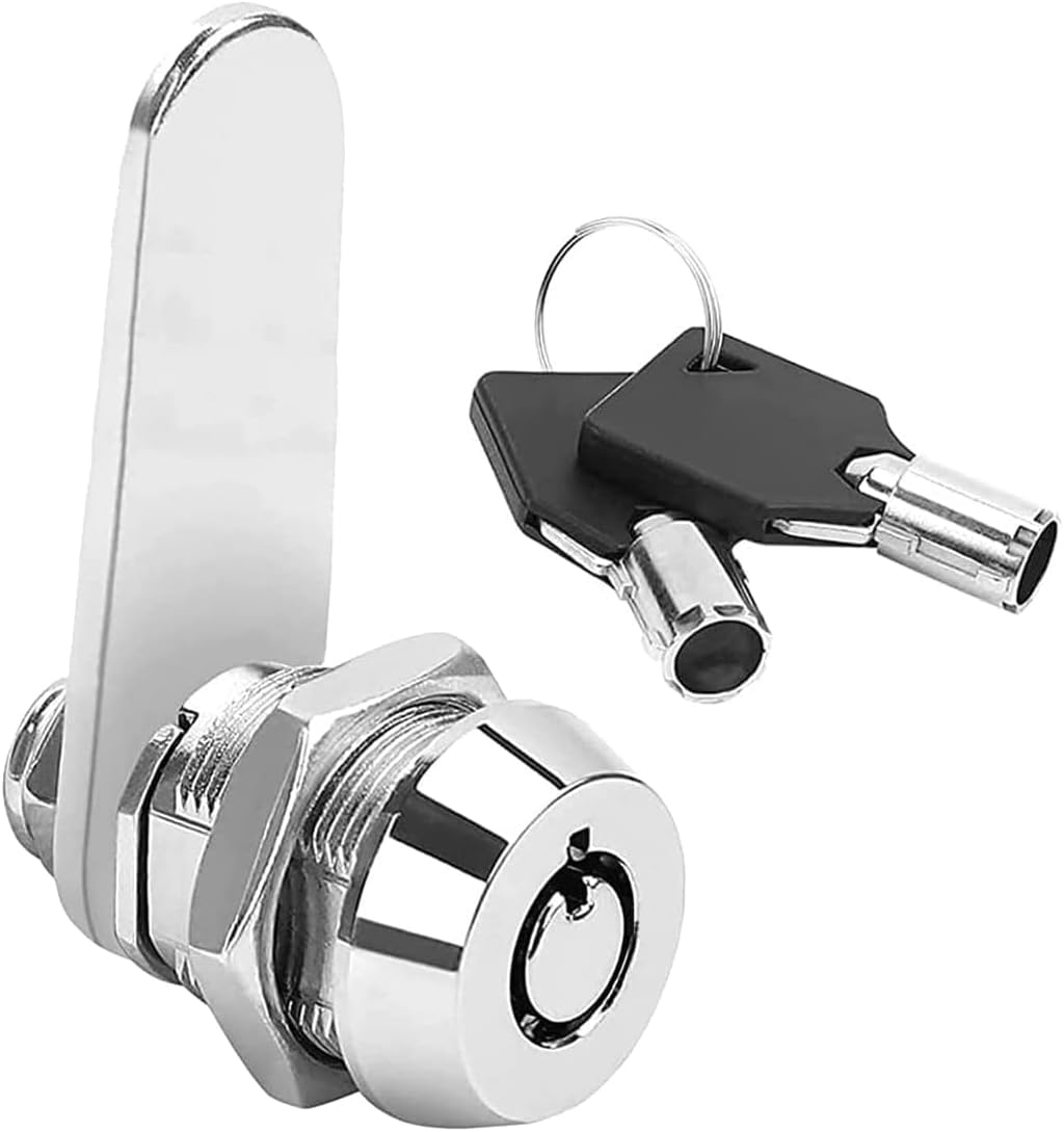 Thread Tubular Cam Lock 25Mm, Mailbox Lock Cabinet Cylinder Lock for Door Drawer Cupboard Letterbox with Keys Alike (1, 25Mm) image number 6