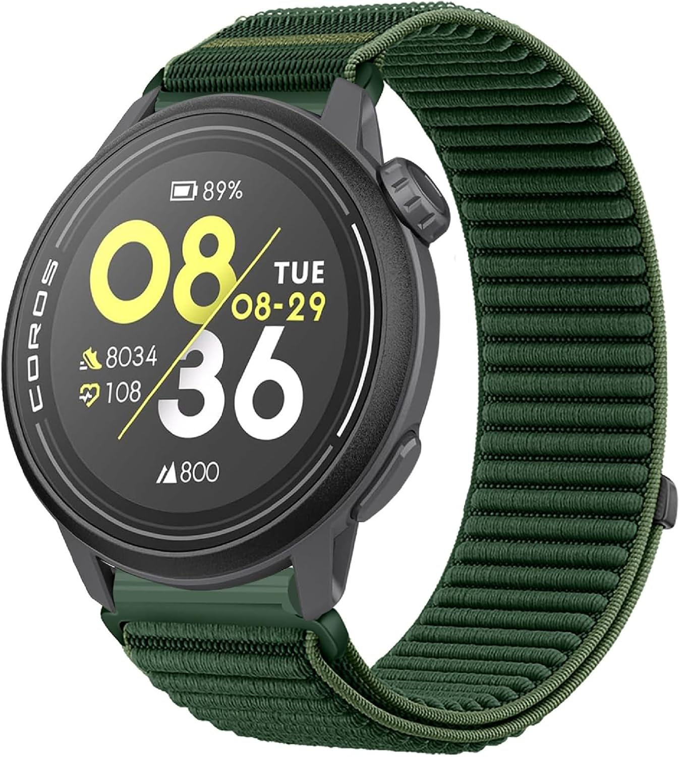 GIOPUEY Strap Compatible with Coros Pace 3, Nylon Replacement Outdoor Sport Loop Watch Strap, Braided Bracelet Strap Band