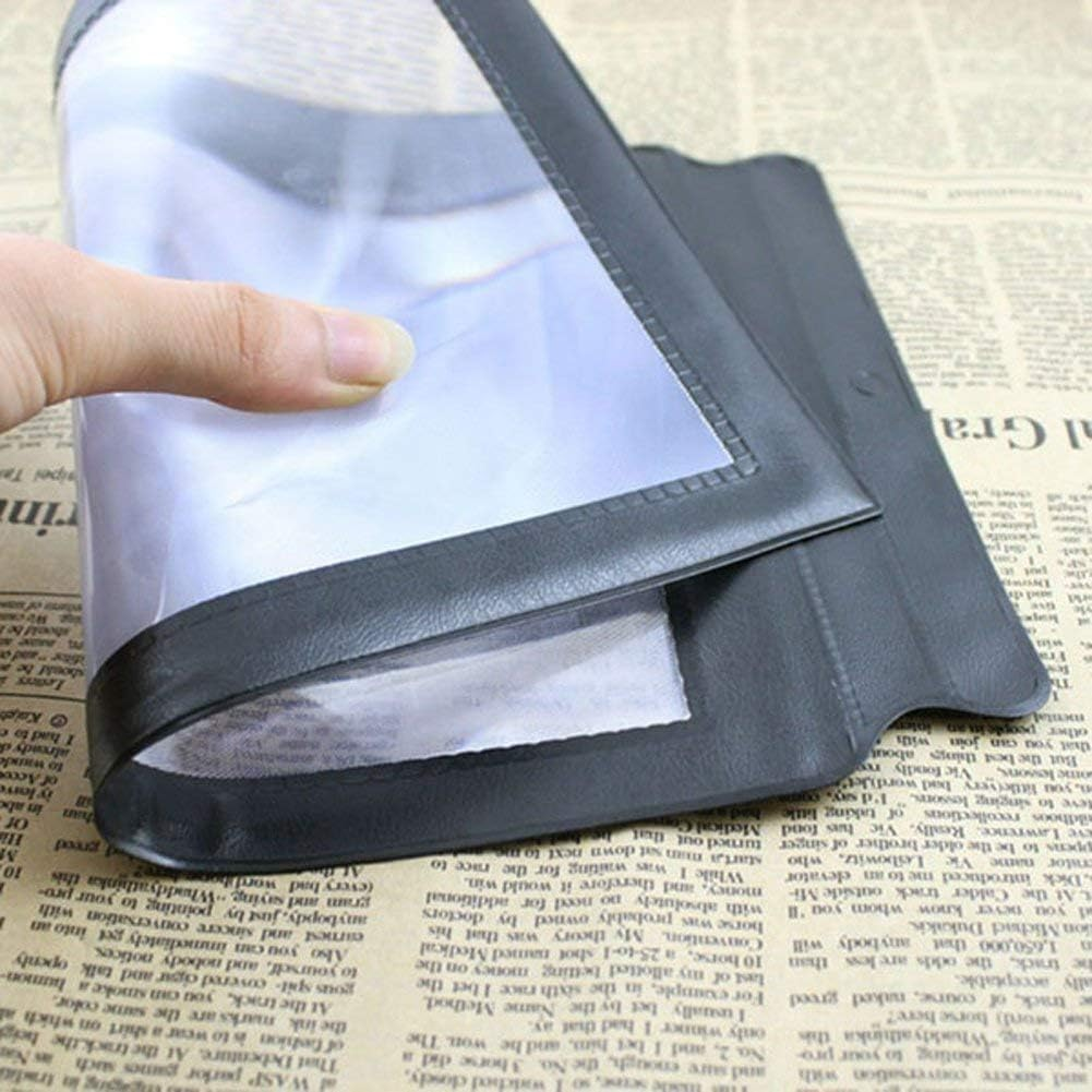 Magnifier Sheet A4 Full Page Magnifier,Portable Reading Magnifying Glass with Black Frame for Reading Small Prints(1 Pack) image number 6