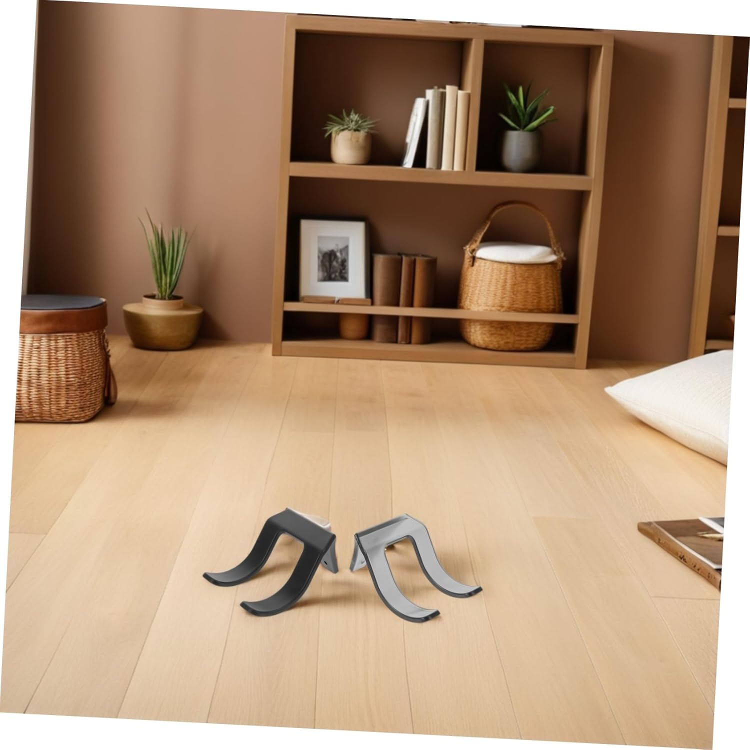 CTIRCHIU 2Pcs Hair Dryer Holder Wall Mount Dual Fork Design Secure Grip Organizer for Bathroom and Barber Shop Multifunctional Styling Tool Rack Space Saving Hair Care Storage image number 5