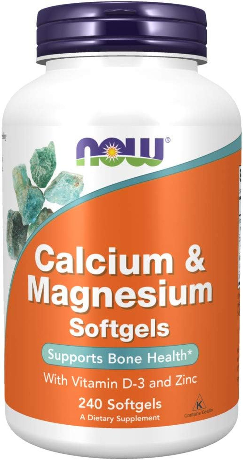 NOW Foods, Calcium & Magnesium + D - 240 Softgels image number 6