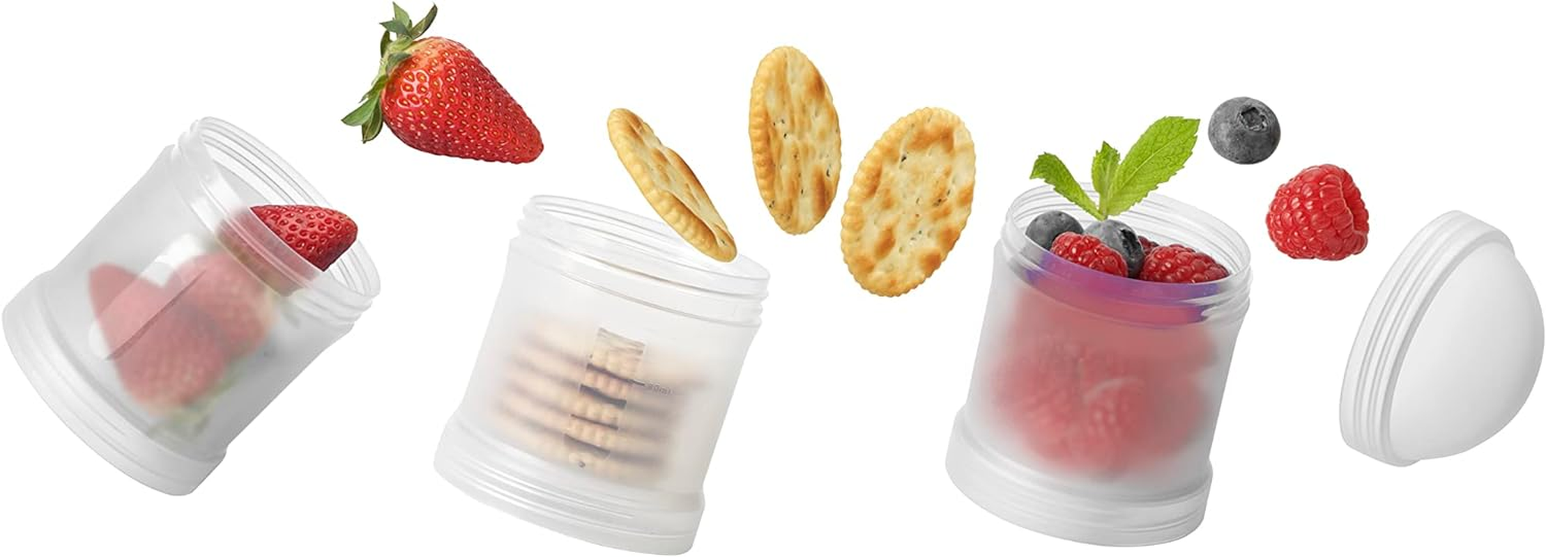 Smash Leak Proof Snack Tubes, Blue Reusable, Bpa-Free, Stackable & Travel-Friendly | Fits Bottle Holders | Perfect for Salad Dressing, Snacks & Dips image number 3