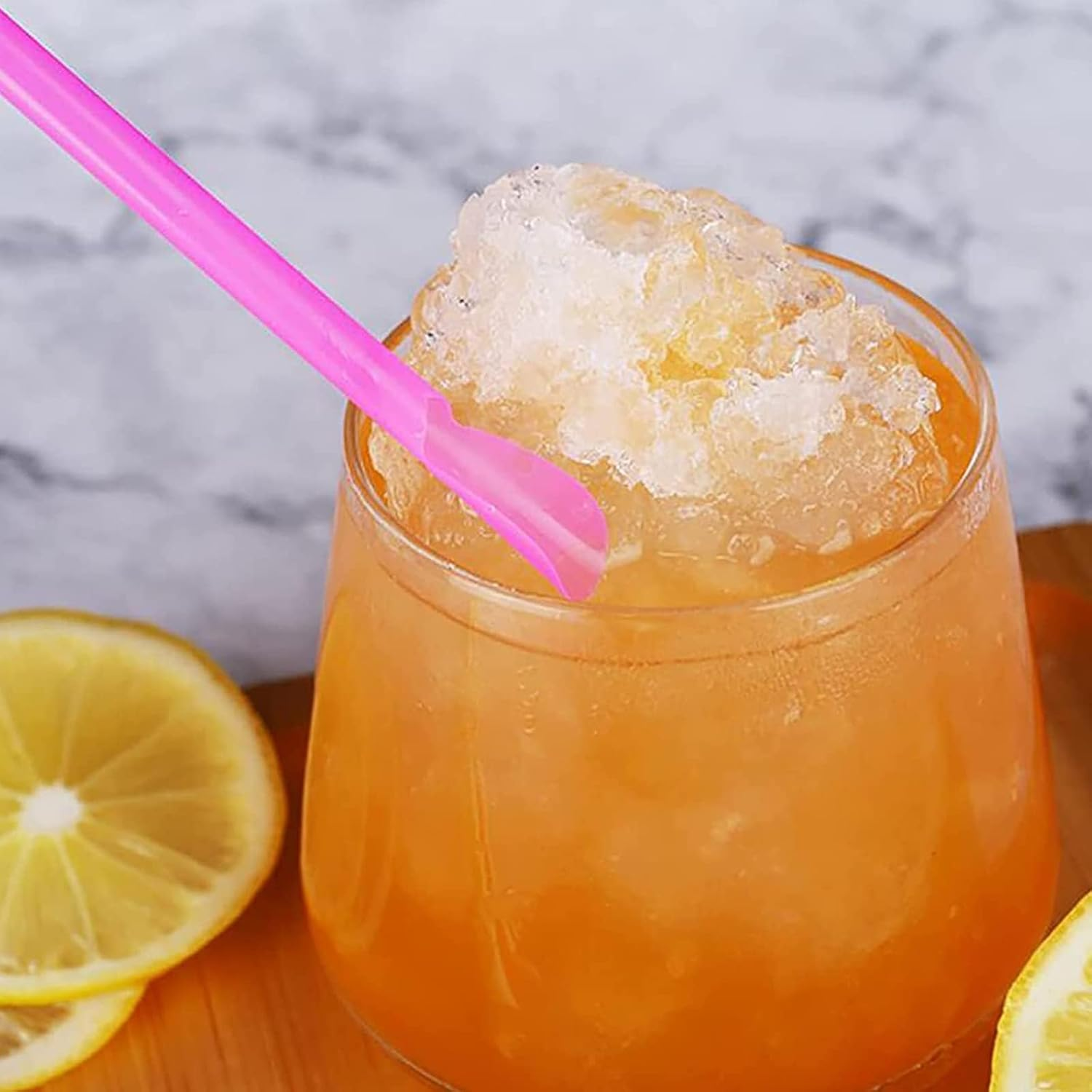 Ice Cream Scoop Straws Straws with Spoons, Assorted Colours, Pack of 100 image number 5