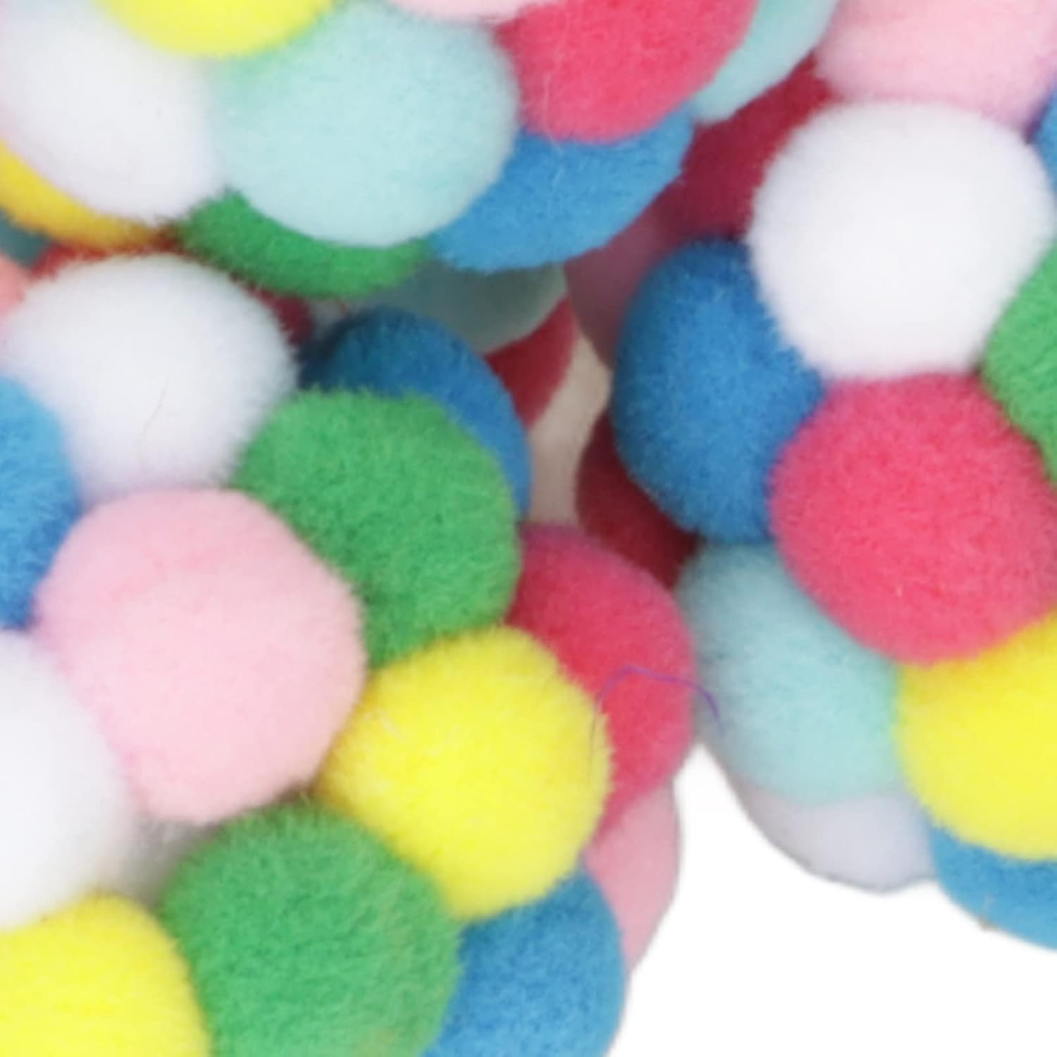 10Pcs Cat Ball Toy Hand Made Doing Exercise and Scratching Multipurpose Soft Colorful Cat Ball Toy for Cats Kittens,Colorful Plush Balls, Soft and Safe Surfaces image number 2