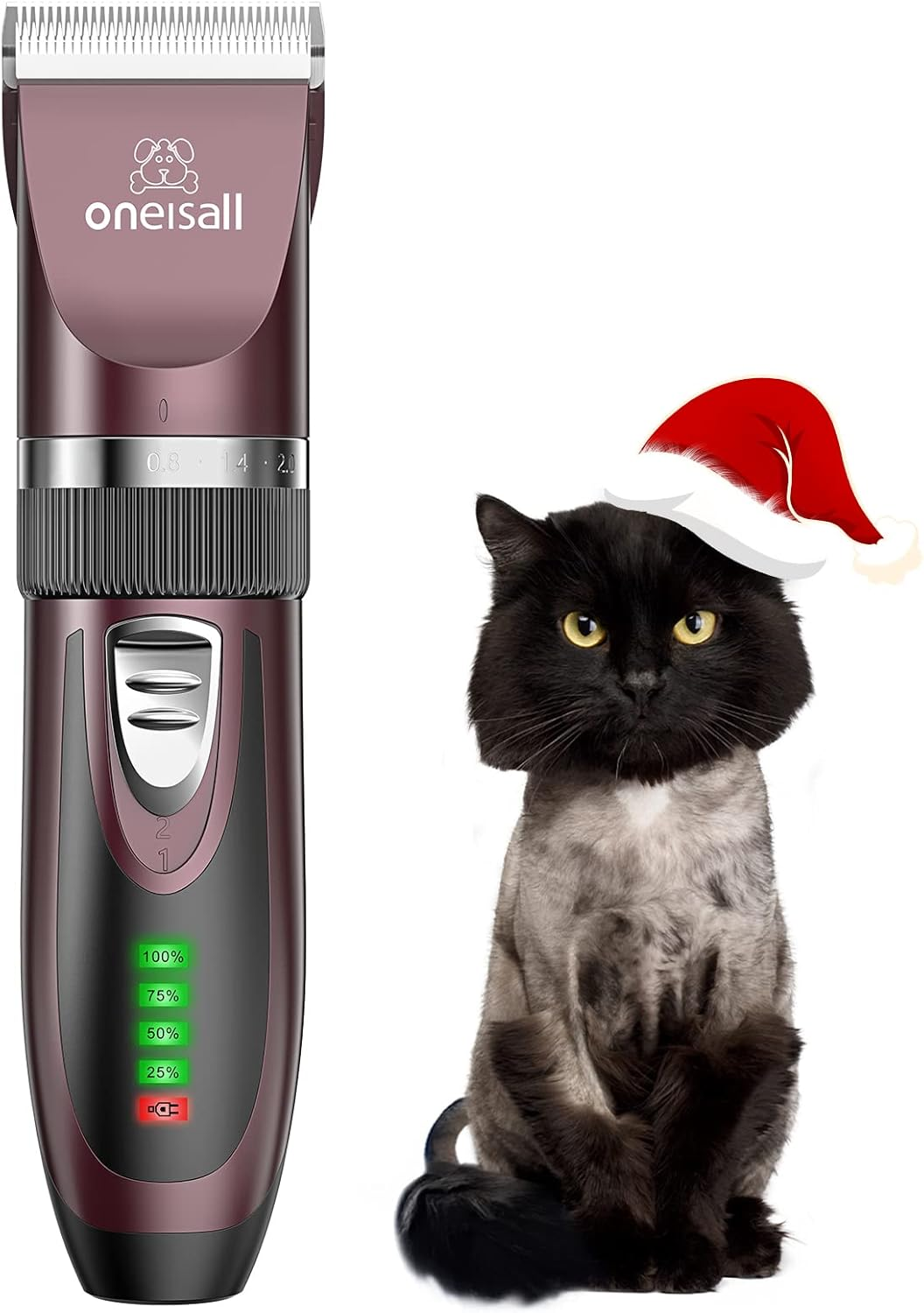 Oneisall Quiet Clipper, Cat Dogs, Professional Hair Trimmer for Long Hair Cats with Thick Fur, Dog Clipper, Cat Shaver with Powerful Motor (Pink) image number 4
