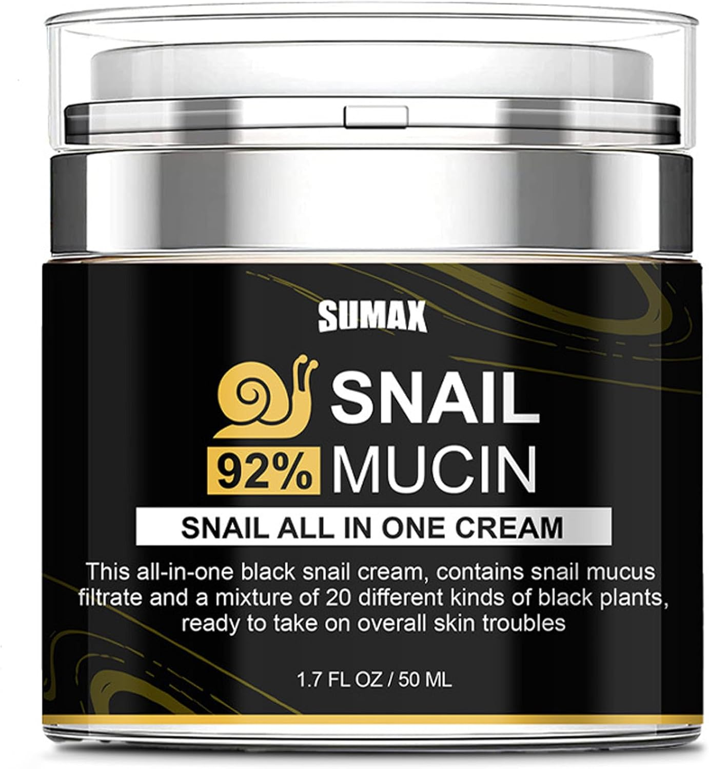 92% Snail Mucin Filtrate Essence - 50Ml Korean Face Cream for Hydration, Skin Repair & Pore Care, for All Skin Types