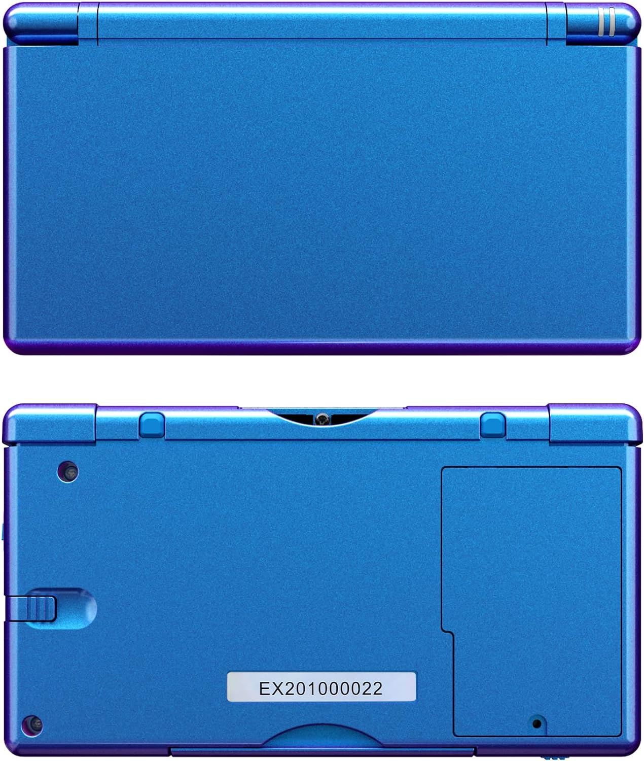 Extremerate Chameleon Purple Blue Replacement Full Housing Shell for Nintendo DS Lite, Custom Handheld Console Case Cover with Buttons, Screen Lens for Nintendo DS Lite NDSL - Console NOT Included - Chameleon Purple Blue image number 3