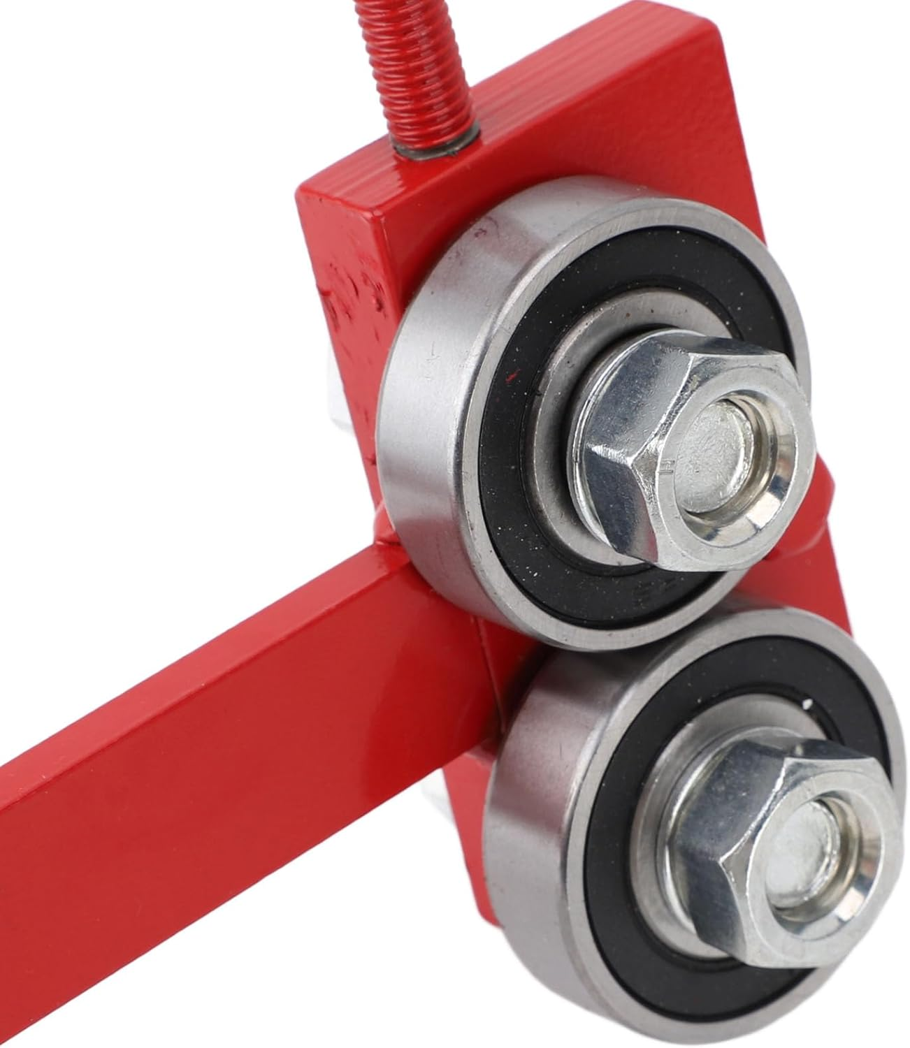 Chainsaw Bar Rail Tightening Repair Tool, Cast Iron Aluminum Chainsaw Bar Rail Closing Tool with Efficient File Design, for Chainsaw Chain Grinding, Red image number 5