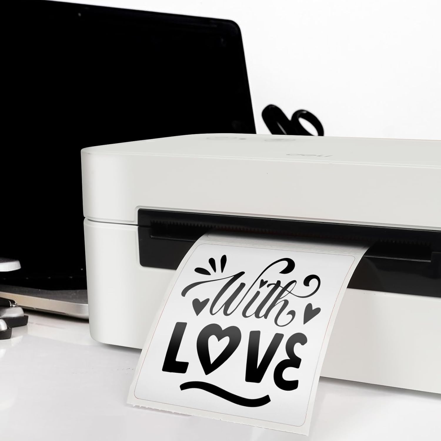 YIKIADA White Direct Thermal Labels Self-Adhesive 2 Inch X 2 Inch Rectangle Printer Stickers Waterproof Vinyl Decal Nametag for QR Code Adress Busineses & Warehouses 500 PCS per Roll - Brown image number 7