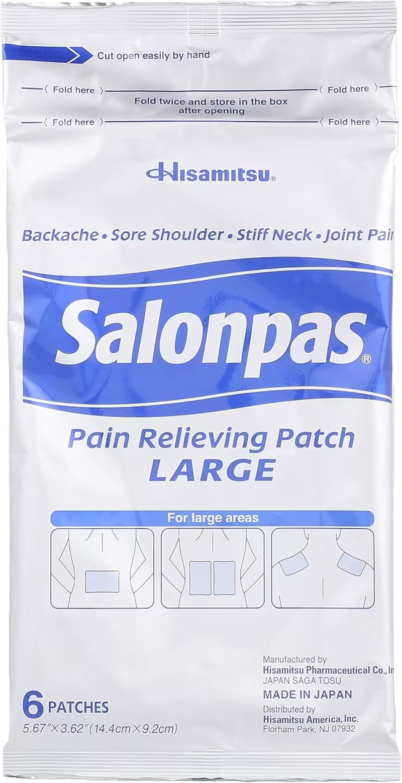 Salonpas Pain Relieving Large Patches 5.67"X 3.62" 6 Ea (Pack of 3) image number 3