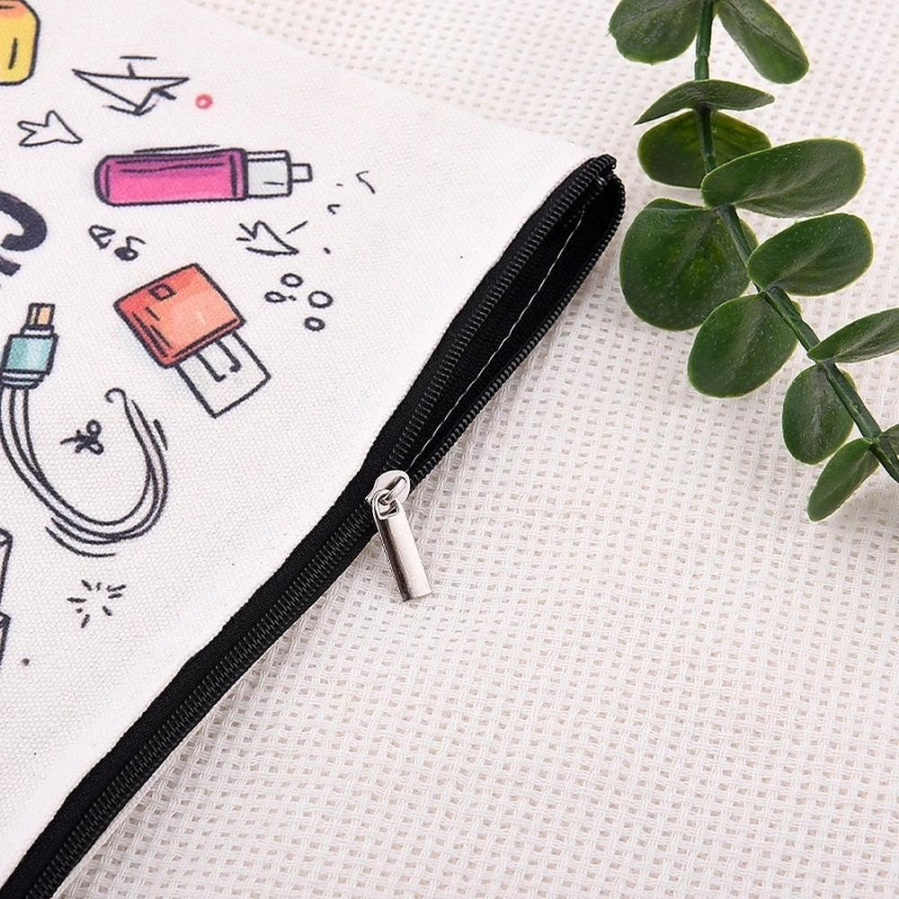 Chargers Organizer Bag for Women Men Portable Charger Cable Storage Bag with Zipper Travel Makeup Cosmetic Pouch Bags Toiletry Kit for Friends Daughter Son Birthday Christmas image number 4