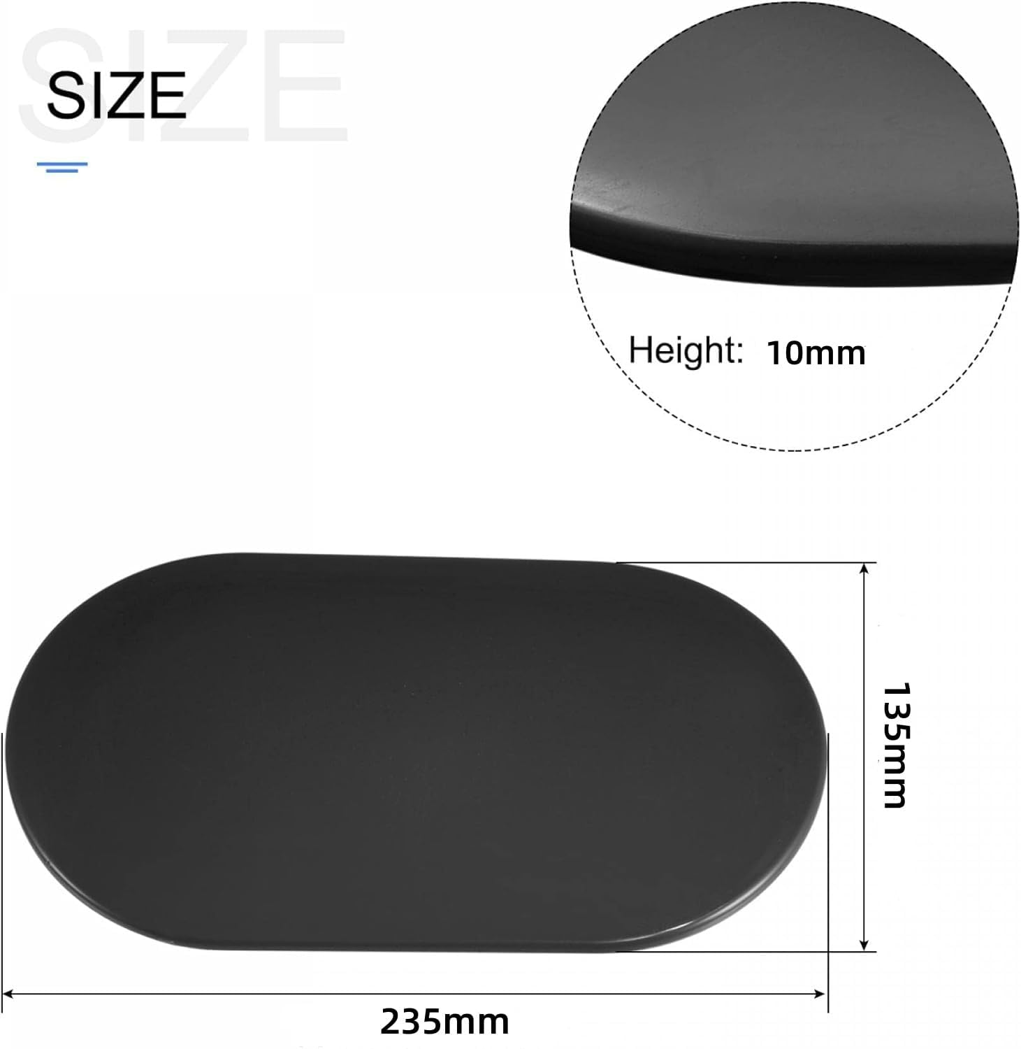 2Er Elliptisch Doppelseitige Gliding Discs, Fitness Disc Slides F&uuml;r Fitnessstudio, Zuhause, Yoga, Pilates, F&uuml;r Teppich, Fliesen, Laminat, Holzboden