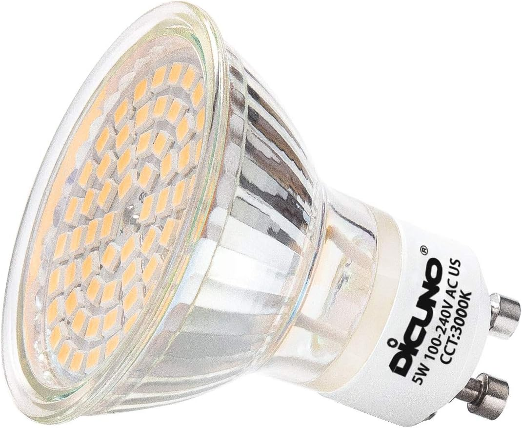 Dicuno GU10 LED Bulb, 5W 500LM, Warm White 3000K, MR16 Spotlight, 220V Non-Dimmable, 120&deg; Beam Angle, Pack of 6 image number 6