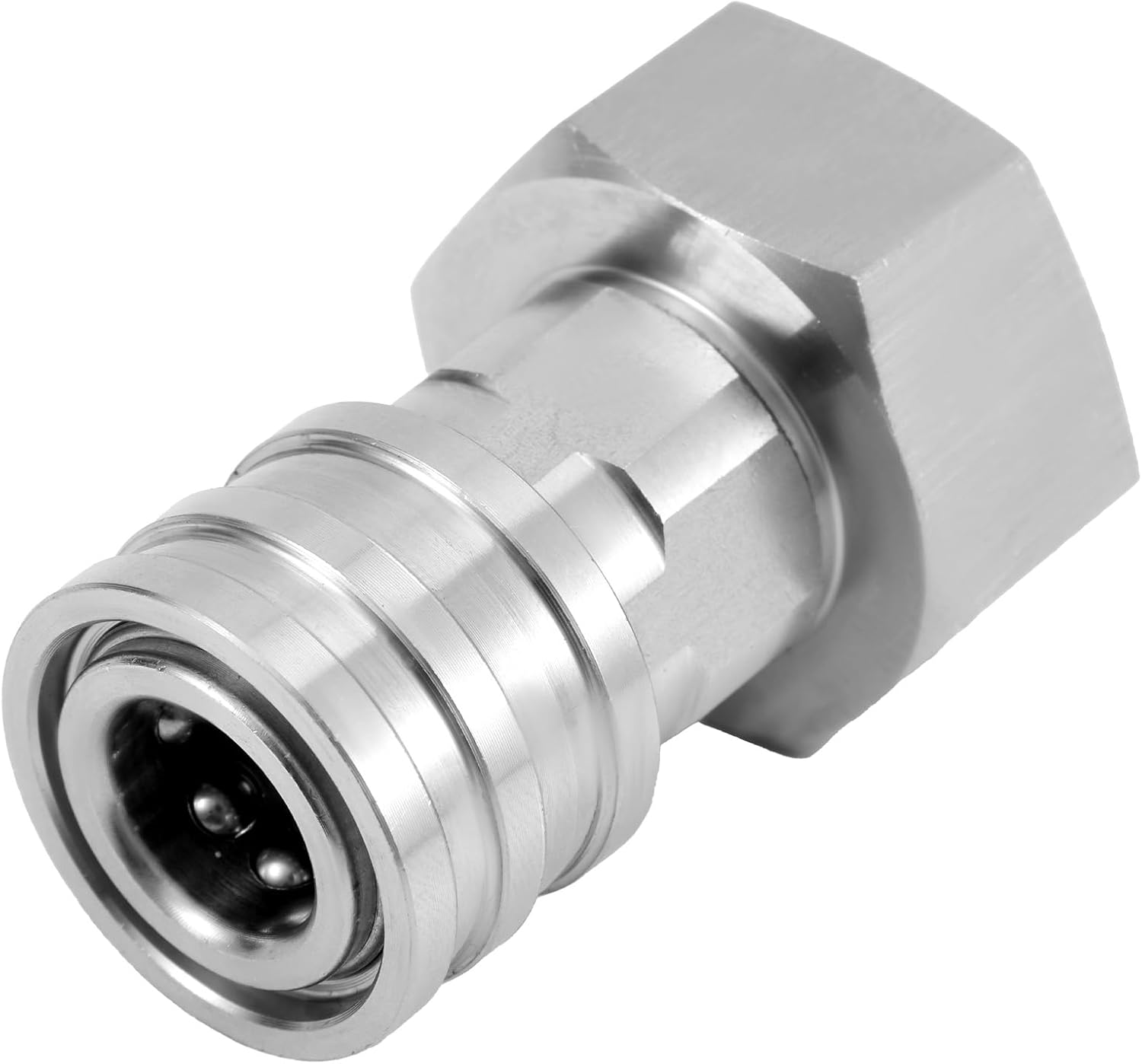 Garden Hose to Pressure Washer Adapter, Stainless Steel, 3/4" to 1/4" High-Pressure Washer Connector for Car Wash Nozzle & Sprayer Attachment(Normal Style) image number 1