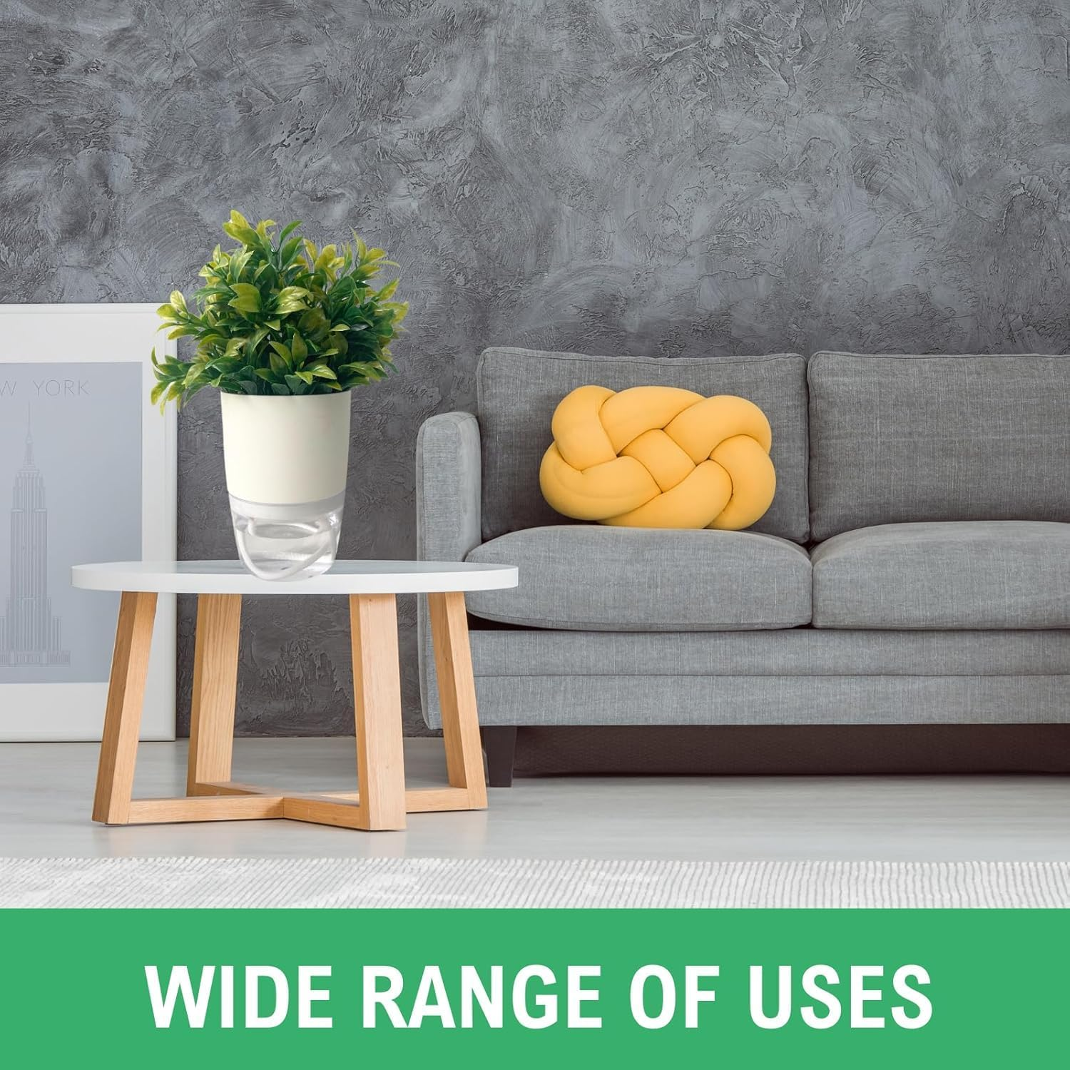 3.2 Inch Self Watering Planters Plastic Planter Pots 3 Pack Wicking Flower Pots Modern Decorative Planter for House Plants,Herbs,Indoor Outdoor Plant (White) (6" White-4Pack) image number 6