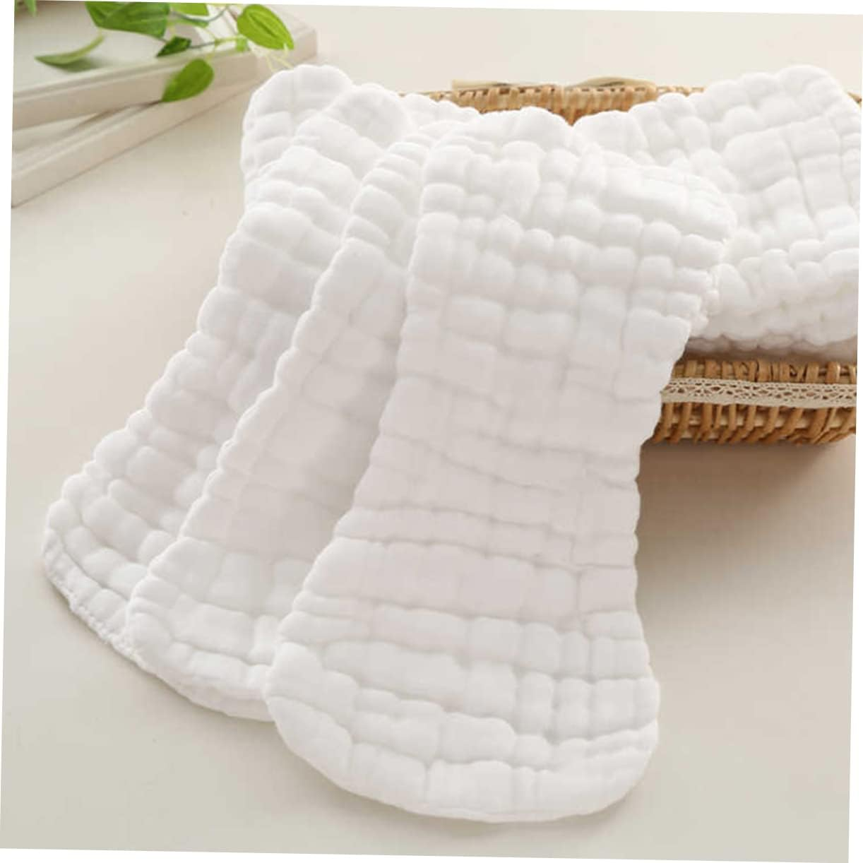 5Pcs Cotton Nappies Washable Design Pure Cotton Gauze Diapers for Leak Comfortable image number 6