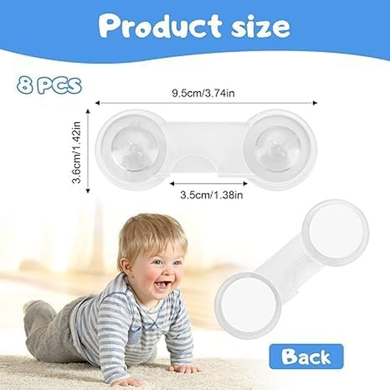 20 Pack Cabinet Door Locks for Baby Proof and Child Safety Cabinet Locks with Adhesive Childproof Door Latch Child Safety Locks for Kitchen Drawer Cupboards Fridge Closet Pantry image number 3