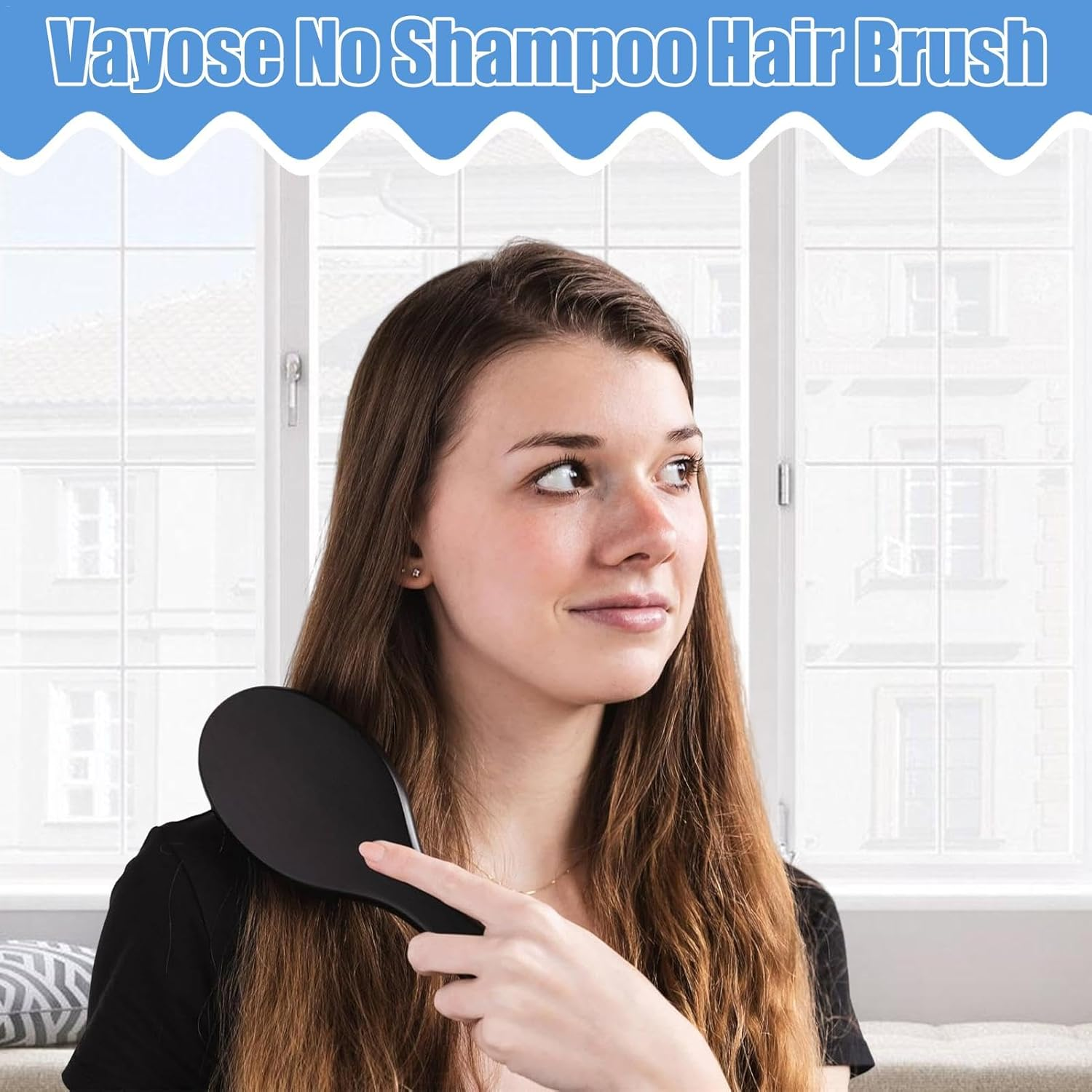 Yorajuy Oily Hair Brush, anti Frizz Hair Brush, Hair Care for Thick Curly Thin Long Hair, Tipless Bristles to Prevent Breakage image number 5