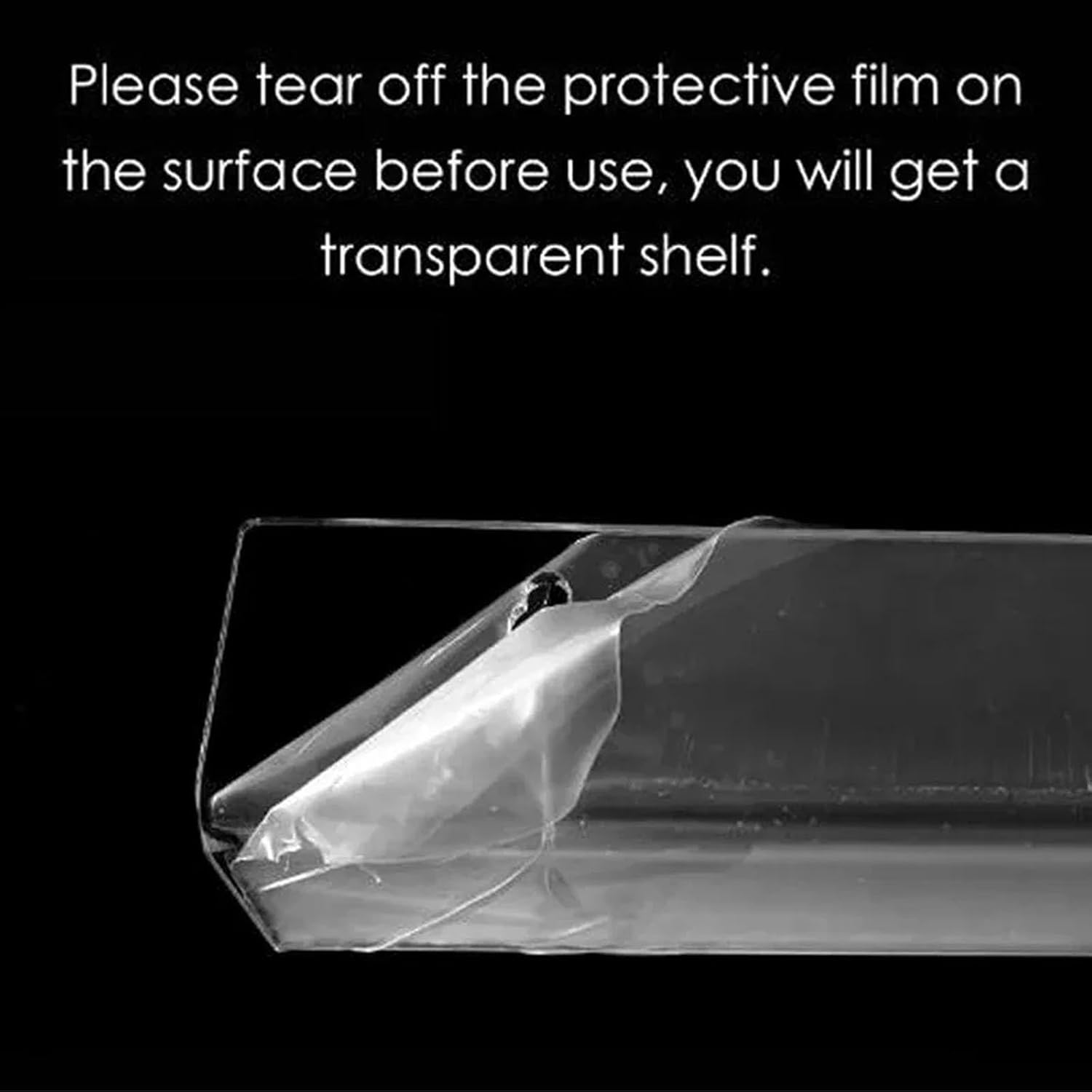 4 Pack Acrylic Shelves for Wall Storage, 12" Floating Bookshelves for Kids, Display Shelf Organizer for Bathroom, Bedroom, Living Room, Kitchen, Room Decor, Clear