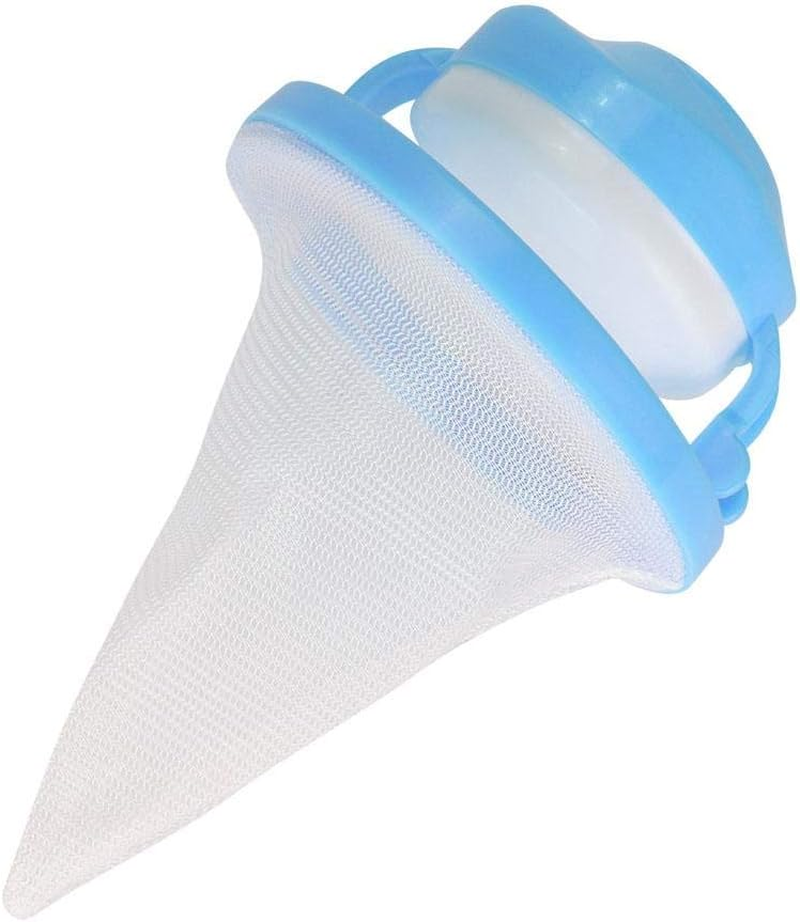 Floating Lint Mesh Bag Pet Hair Collector, Laundry Filter Bag for Washing Machine, 3.74 * 4.92 Inch(Blue)