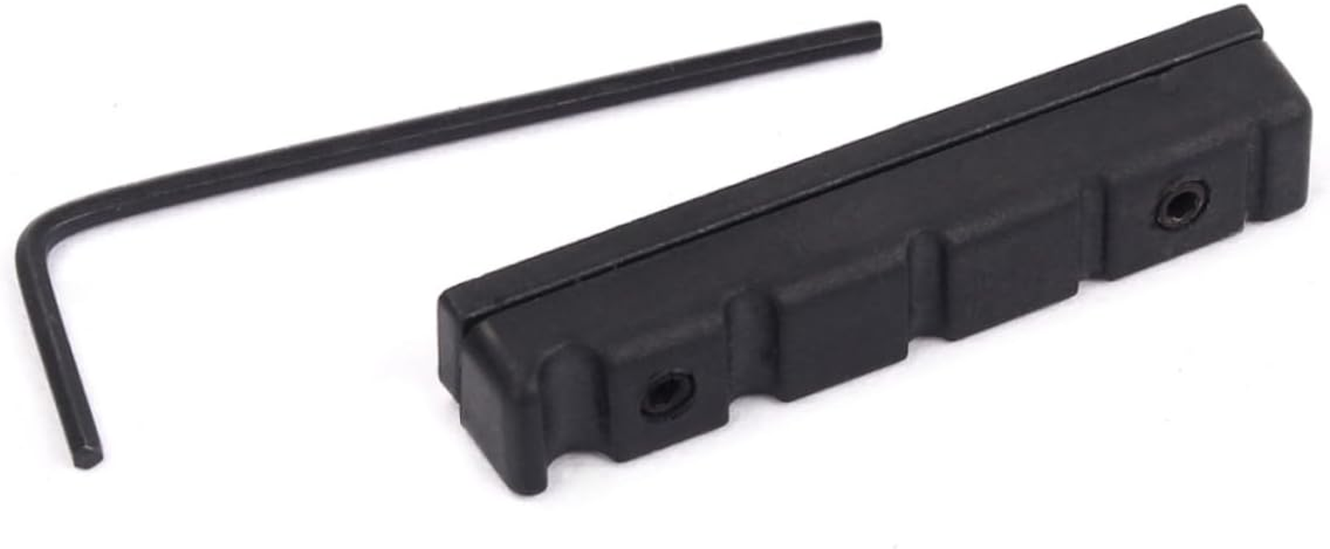 JOINPAYA 5 String Slotted Nut Guitar Saddle Nut Bass Acoustic Guitar Bridge Saddle Acoustic Guitar Nut Classical Guitar Saddle Guitar Neck Nuts Guitar Bone Saddle Bridge Nut Black image number 5