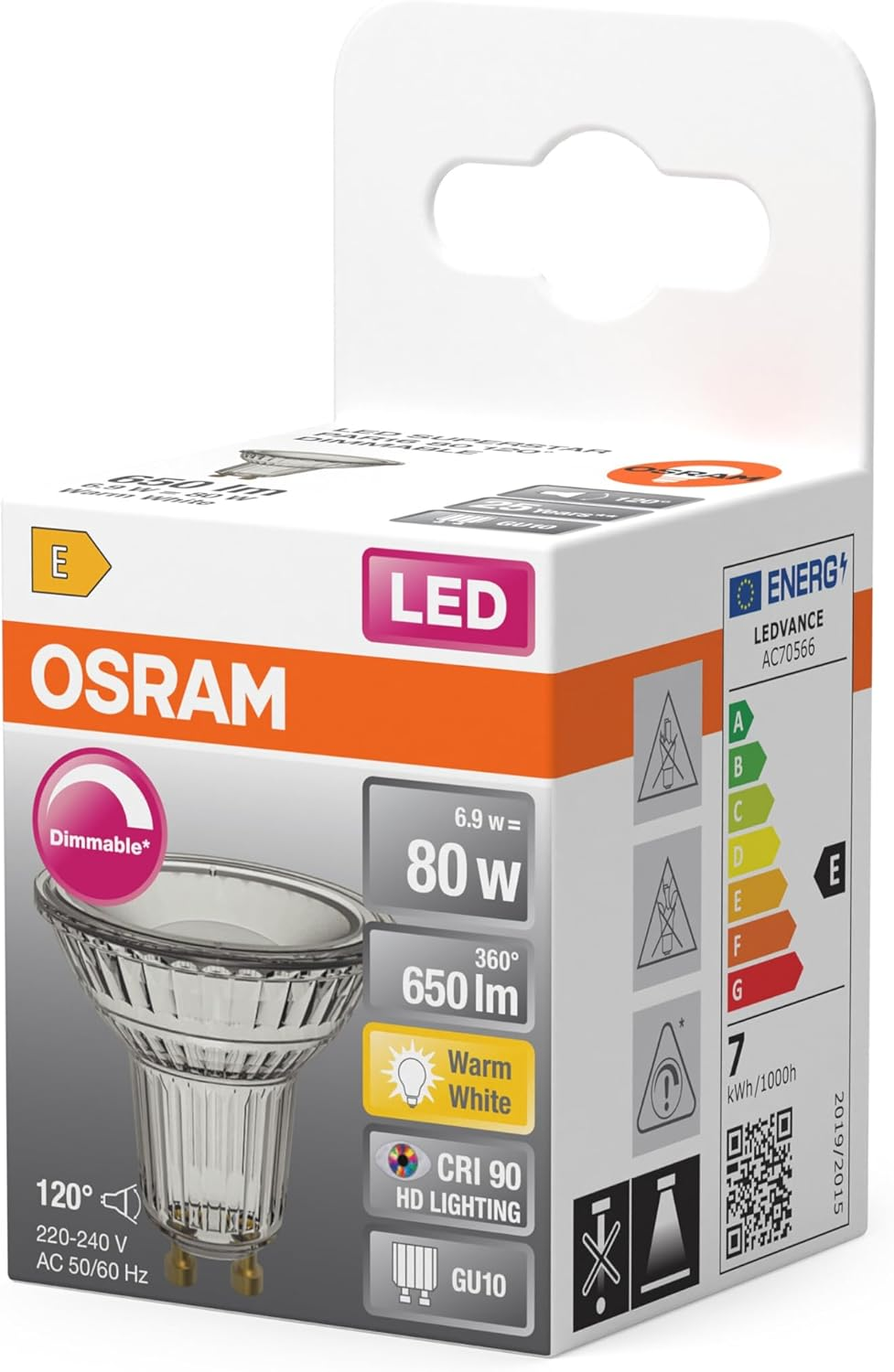 OSRAM LED Superstar PAR16 6.9 W 927 GU10 image number 1