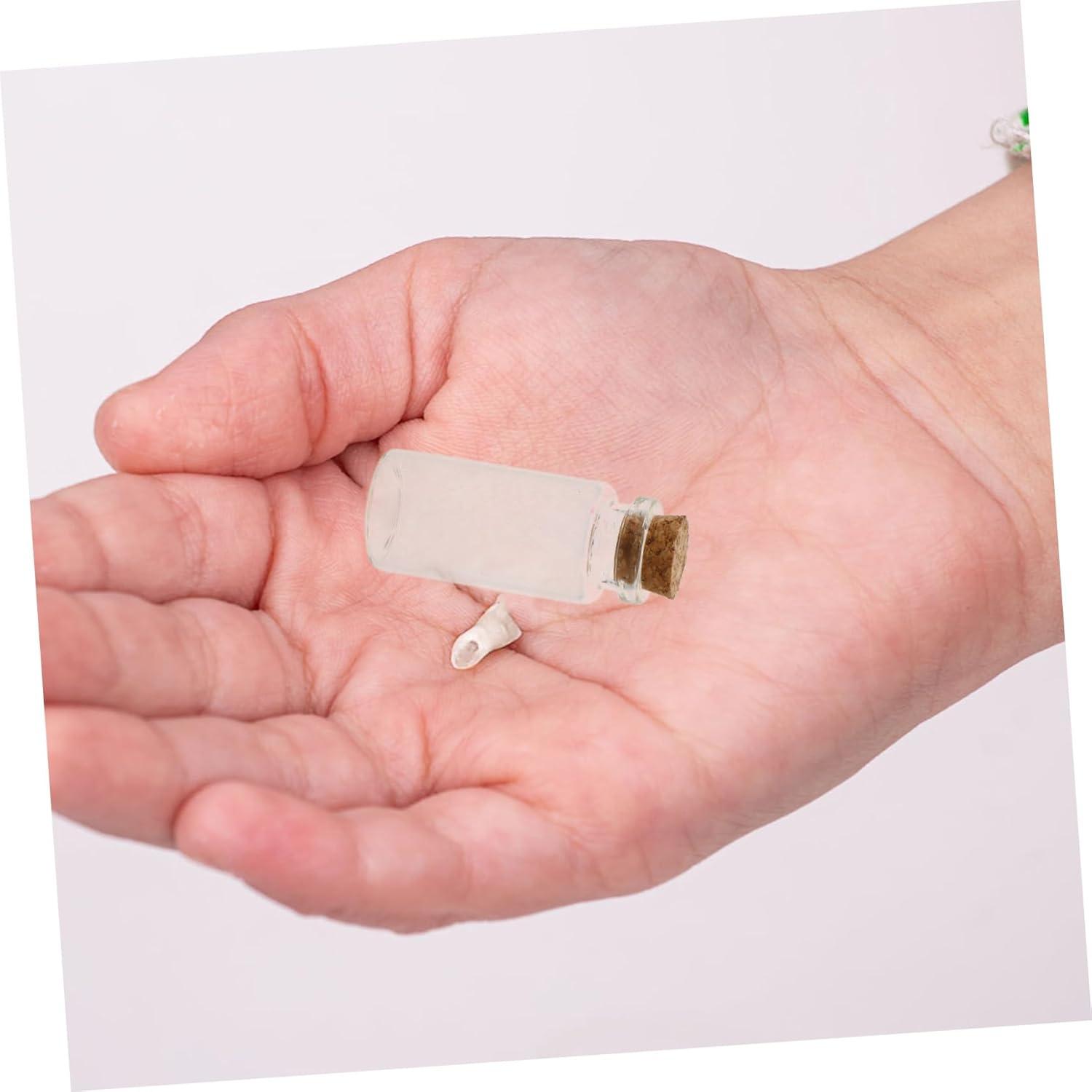 Baby Keepsake Box Set 2 Diy Fetal Hair Keepsake Bottles and Umbilical Cord Storage, Wooden Newborn Tooth Preservation Souvenir for Infant Memory Collection image number 5