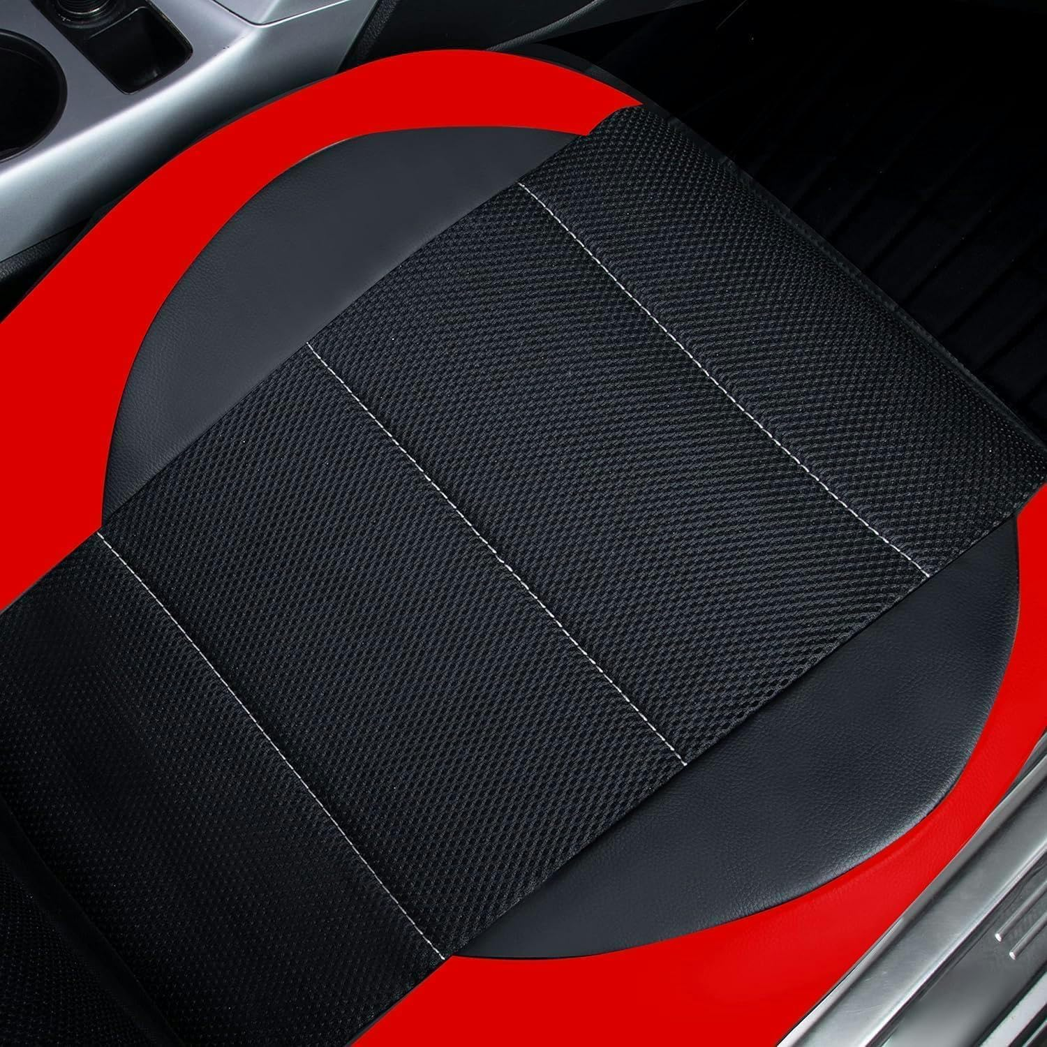 Yueany Car Seat Covers Universal Fit for Nissan Navara D22 Navara D40 Navara D40 S Navara Np300 Navara Np300 S Protection Full Set Seat Covers - Gray image number 3