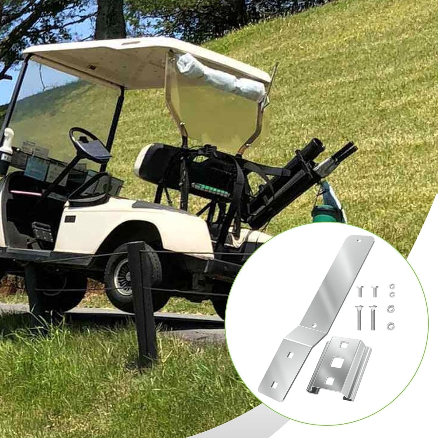 Vehicle Slow Moving Sign Mount Bracket with Bolts and Nuts Street Sign Bracket Installation Stand for Farm Vehicles Tractors image number 5