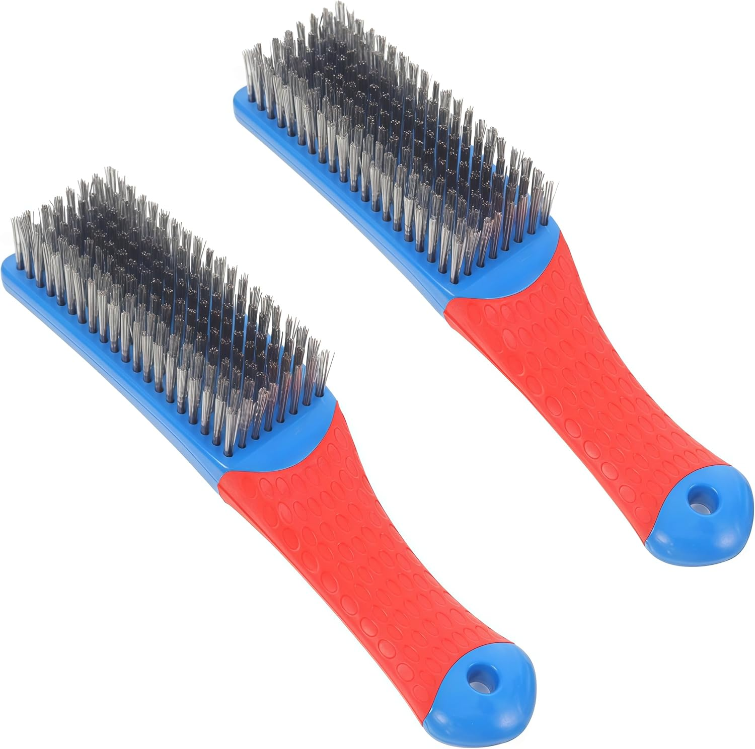 2 Pcs Wire Brush, 3 X 16 Cm Steel Wire Metal Brushes,Hard Bristle Cleaning Brush,Heavy Duty Bristles,For Rust, Paint, Grease Removal Grill Cleaning image number 3