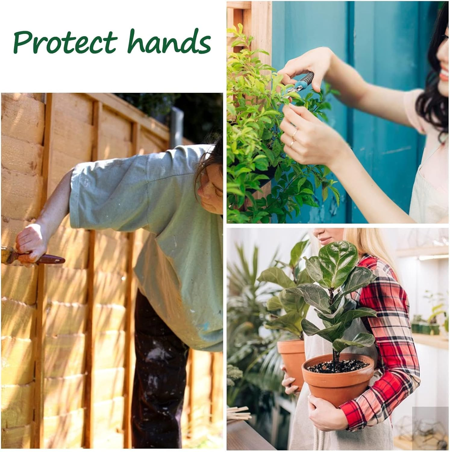 Gardening Gloves for Women, 2Pairs Comfortable Gardening Working Gloves for Ladies Women,Floral Garden Gloves with Elastic Cuffs and Non-Slip for Yard, Fishing, Camping image number 2