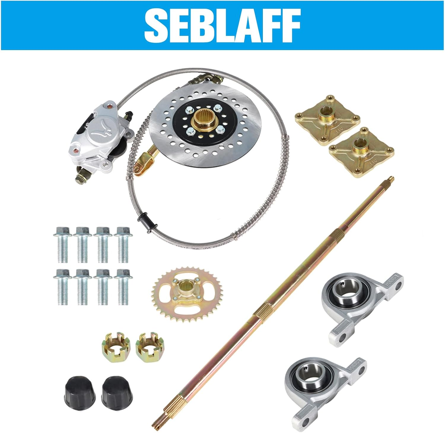 32In Go Kart ATV Live Rear Axle Kit Replacement for Go Kart ATV Quad and Drift Trikes image number 3