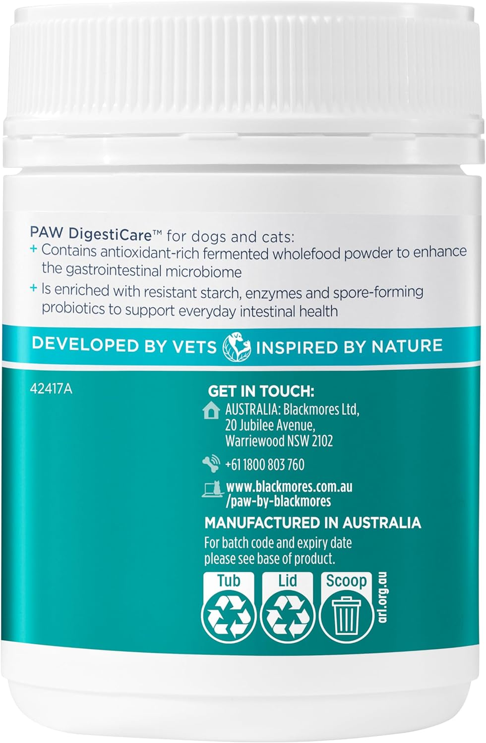 Digesticare&trade; Probiotic Powder for Dogs and Cats | Supports Dog or Cat&rsquo;S Gut Health |150G image number 5