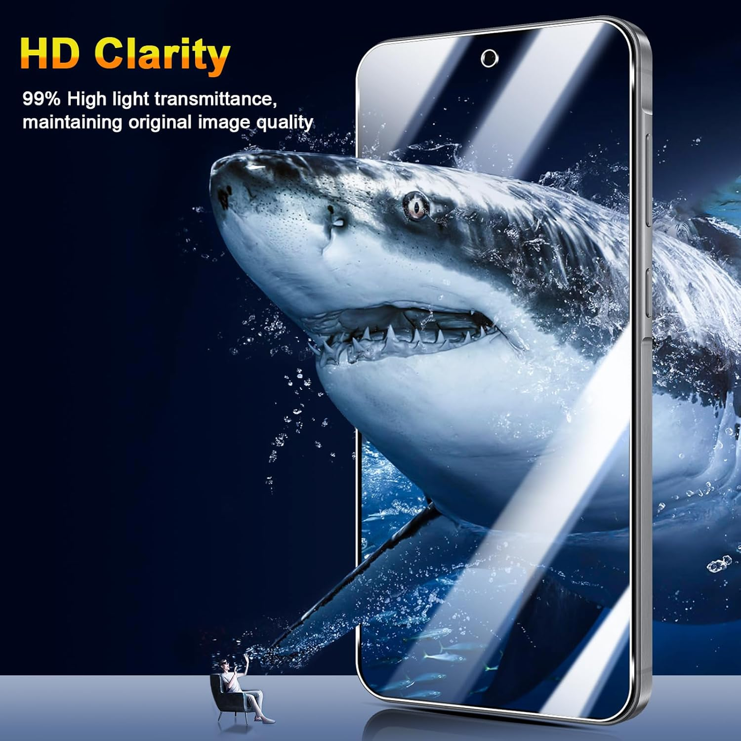 QULLOO Screen Protector for Samsung Galaxy A56 5G, Pack of 3 Screen Protectors with 3 Camera Protection, 9H Hardness Tempered Glass HD Clear Protective Glass Anti-Scratch Film