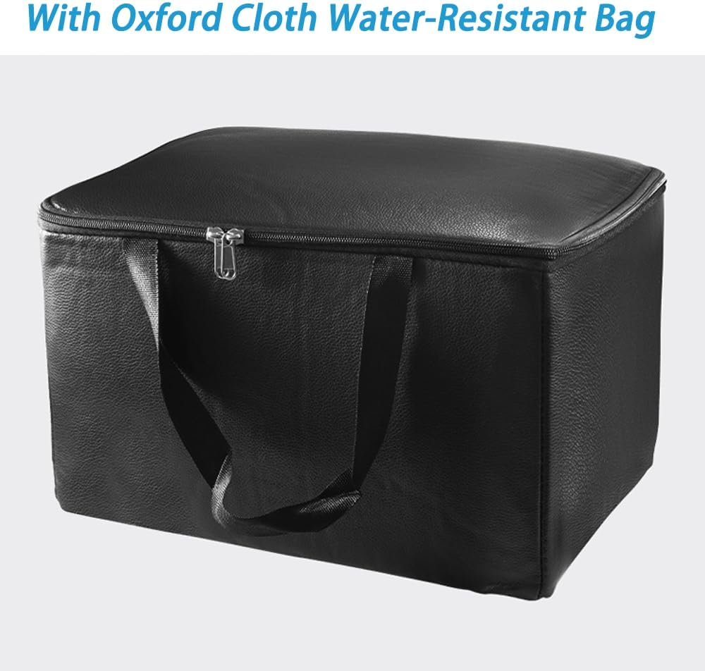 NYGHMY 1 Pcs Folding Bike Basket, Large Capacity Metal Basket with Removable Waterproof Liner Bag, Quick Release Design, Suitable for Adult Bikes, Ideal for Carrying Pets, Fruits, and Groceries image number 2