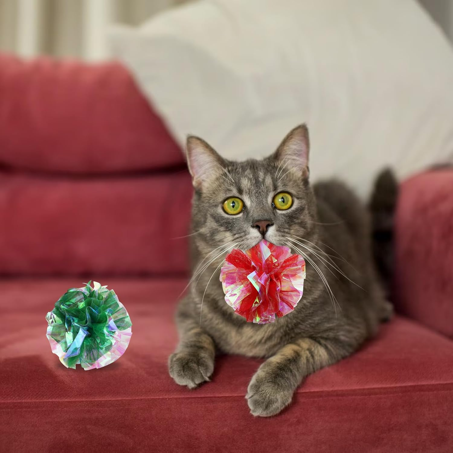 Andiker Cat Toy Cat Balls with Sound (Pack of 5) image number 5