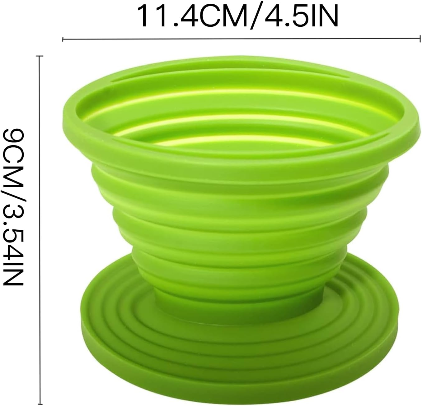 Collapsible Coffee Maker Filter, Reusable Coffee Dripper, Rubber Coffee Maker with 5Pcs Paper Filters, for Home, Camping, Travel, Office image number 5