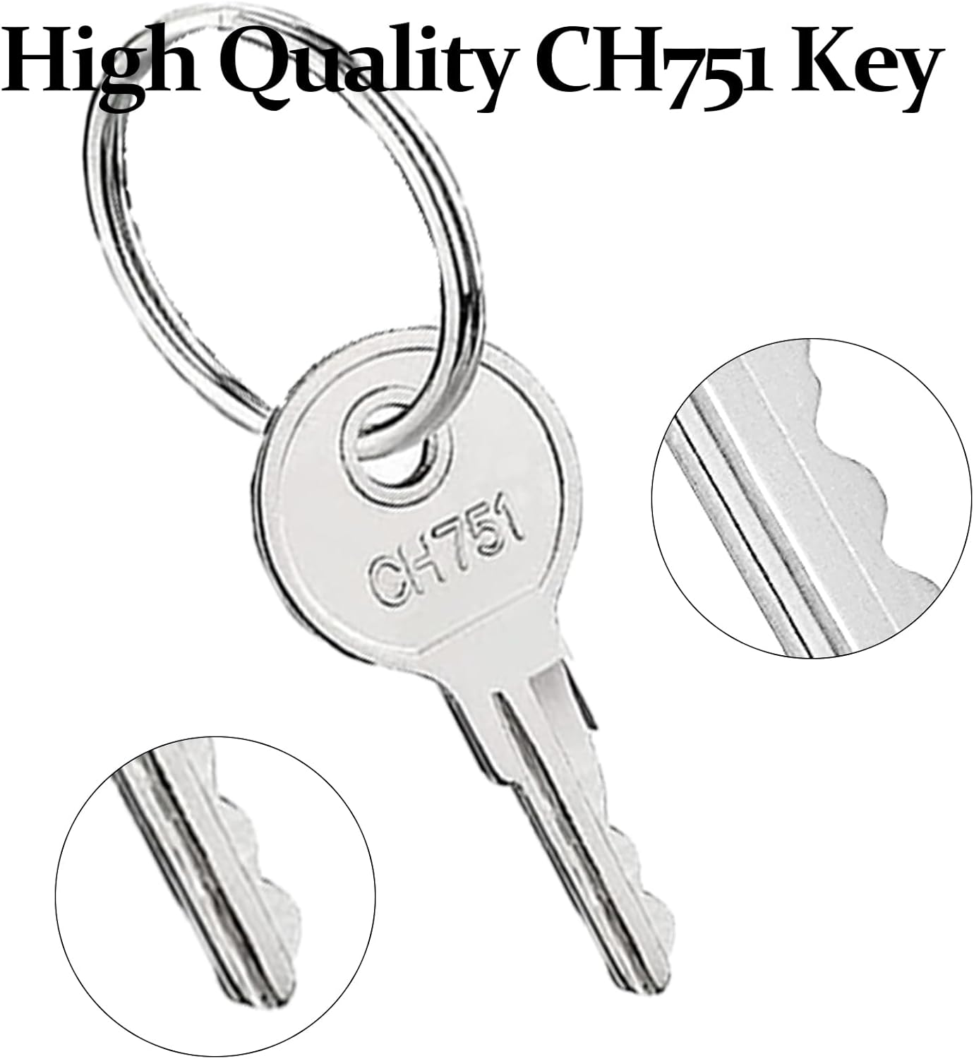 CH751 RV Keys for RV Campers Cabinets Push Locks, Spare Keys Suitable for Camper Door Lock T-Handles Shells Tool Boxes (5 Pack) image number 3