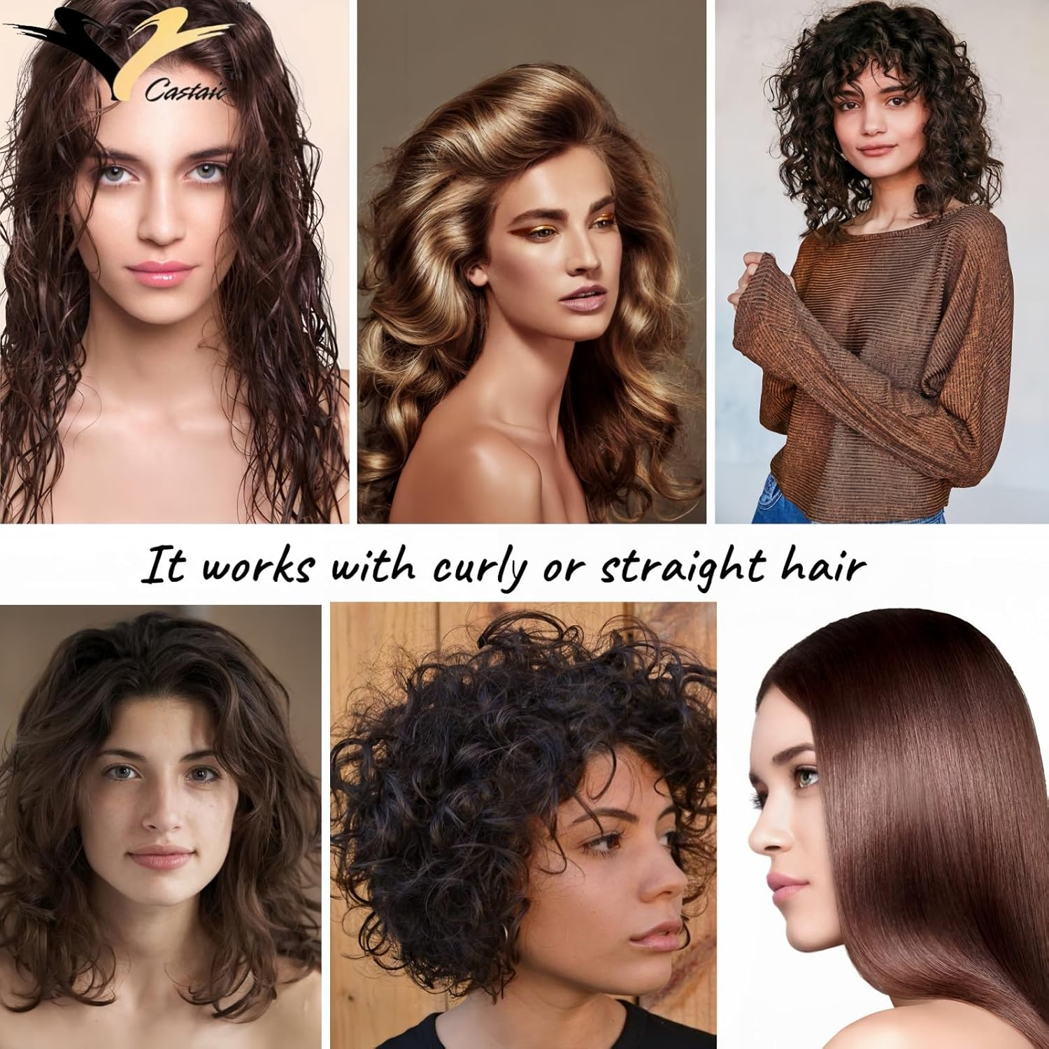 Castaic Curly Hair Brush, Boar Bristle Hair Brush for Shaping Men'S and Women'S Curly Hair,Reduce Separation (Black) - Black image number 5