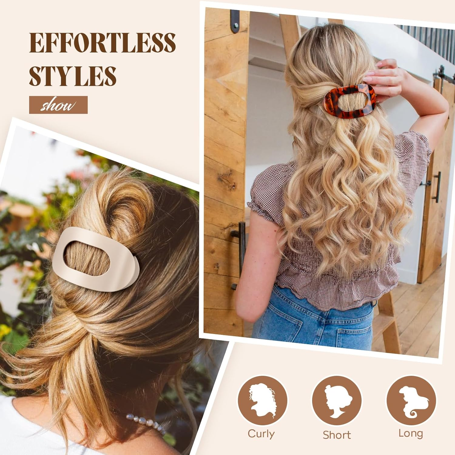 Awumbuk Pack of 6 Large Hair Clips image number 2