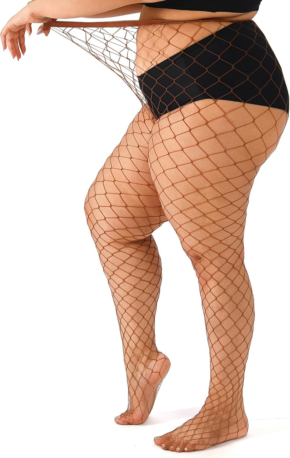 Plus Size Fishnet Tights Stockings Big Mesh Leggings Pantyhose for Women