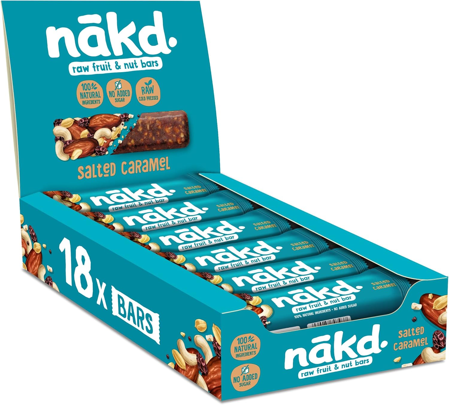 Nakd Blueberry Muffin Natural Snack Bar 35G (Pack of 18) image number 3