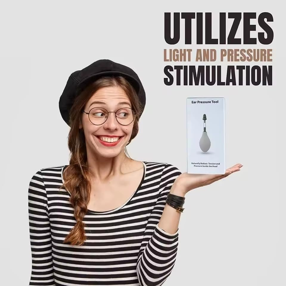 Ear Pressure Relief Suction Device &ndash; Migraine & Headache Relief Tool, Balances Inner Ear Pressure Naturally, Includes 3 Sizes of Soft Earplugs image number 2