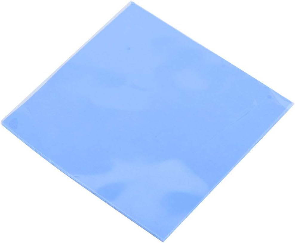 100Mm X 100Mm X 3Mm CPU Thermal Pad, CPU Chip Heatsink Cooling Thermal Conductive Silicone Pad, for CPU Chip Heat Conduction or LED Heat Conduction - Blue image number 5
