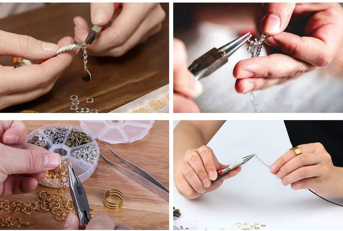 Alexcraft 14K Gold Plated Jump Rings 900PCS 4/6/8/10 Mm Gold Jump Rings Strong Open Ring Bulk for Necklace Bracelet Earrings Jewelry Making image number 1